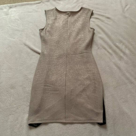 Thevintage Shop Fancy Gold & Black Bodycon Mini Dress - Picture 2 of 3